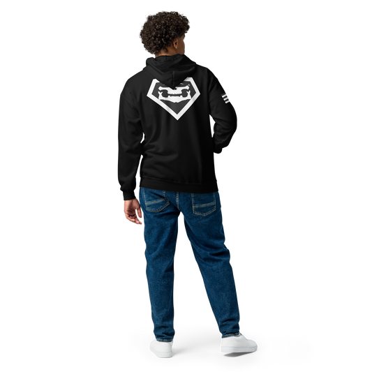 BBBAPB SUPERHERO- WHITE- Unisex heavy blend zip hoodie